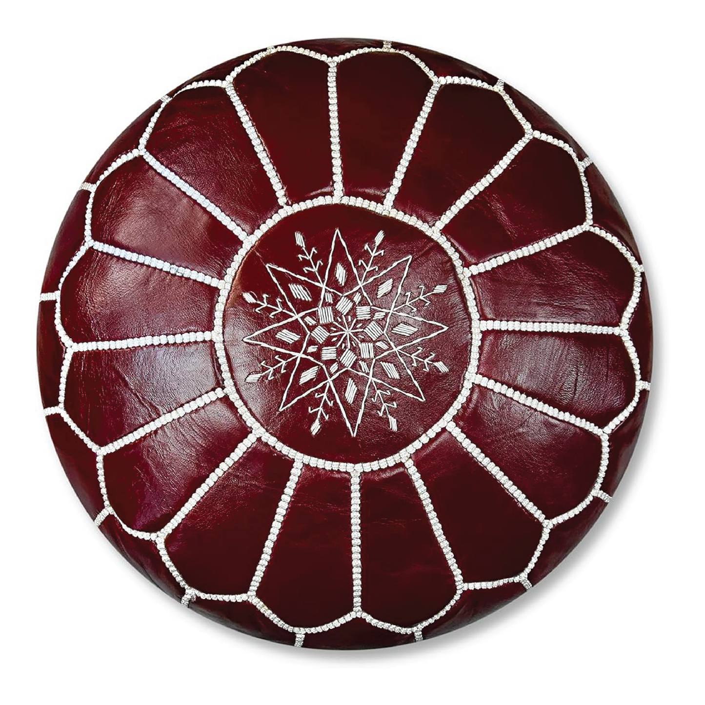Handcrafted Moroccan Leather Pouf - Marokańska Pufa Skórzana