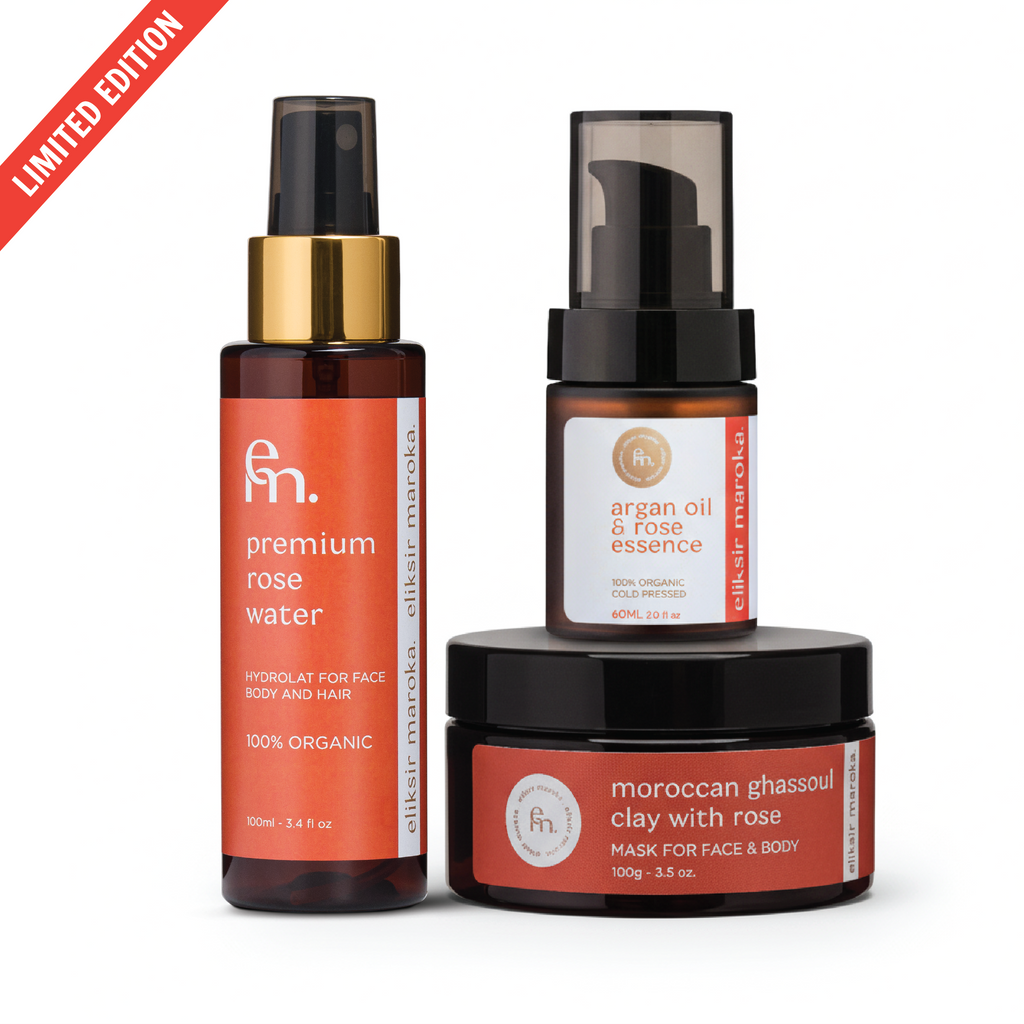 Zestaw różany do pielęgnacji twarzy i ciała