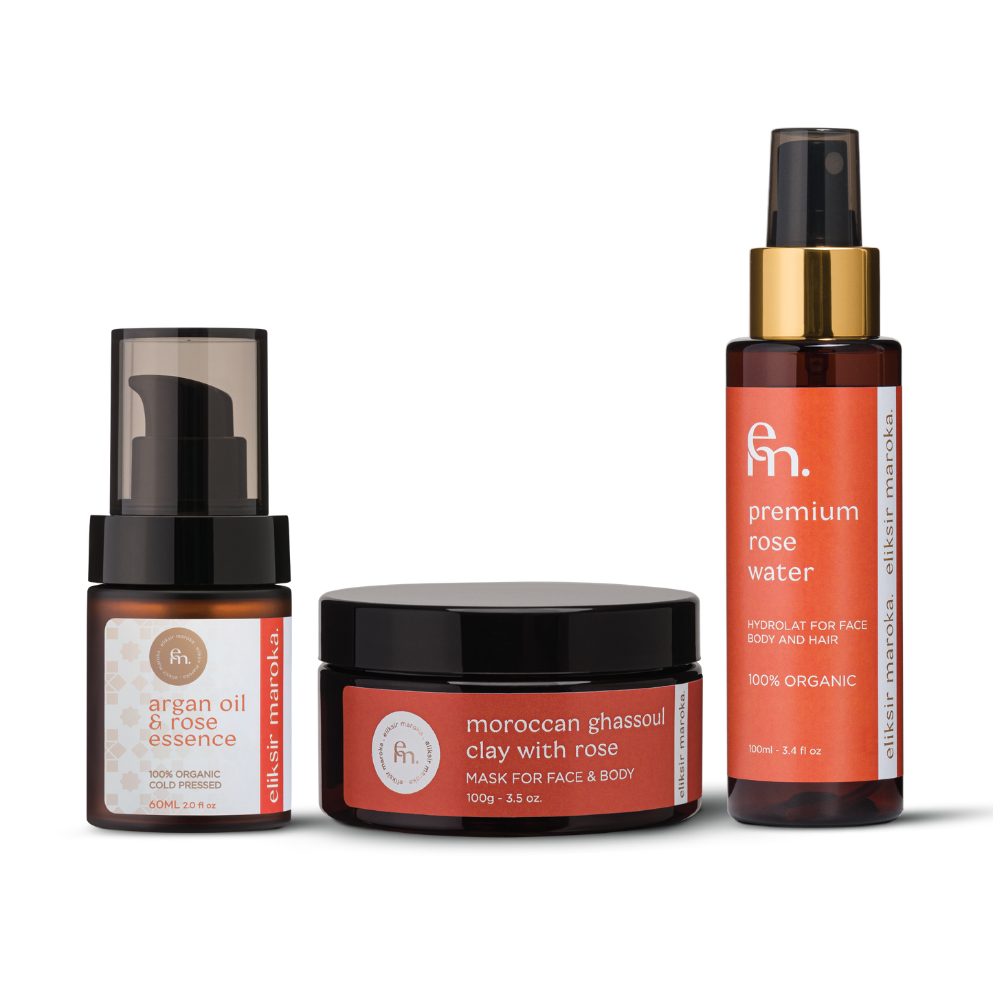 Marokańska Glinka Ghassoul z Różą