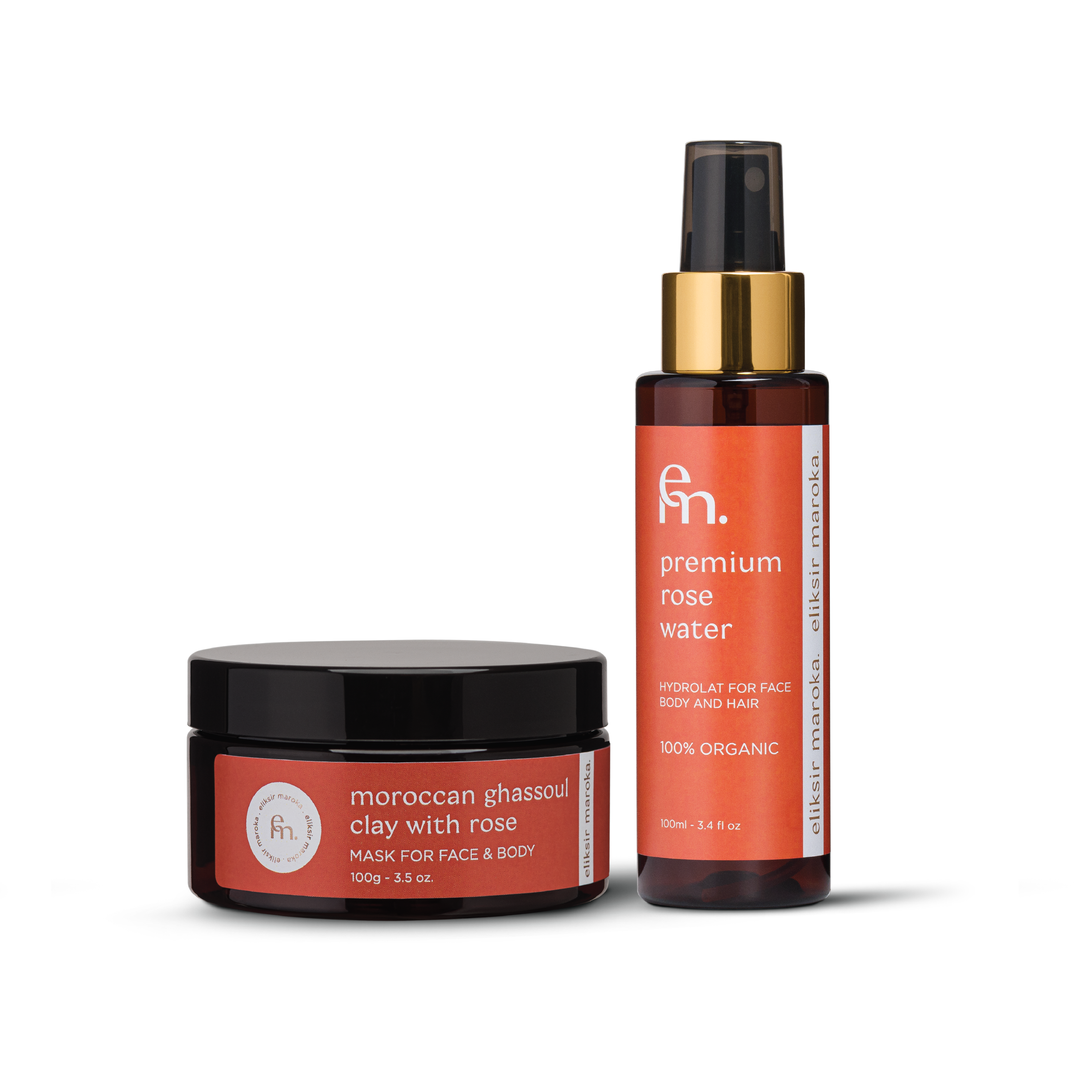 Glinka + Hydrolat Róża