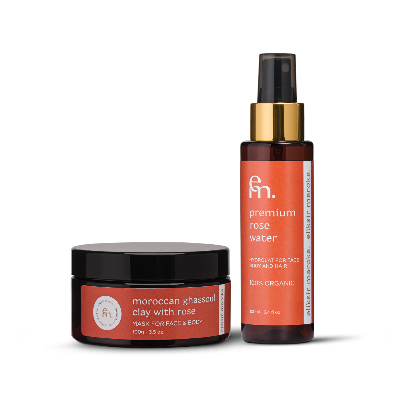 Marokańska Glinka Ghassoul z Różą